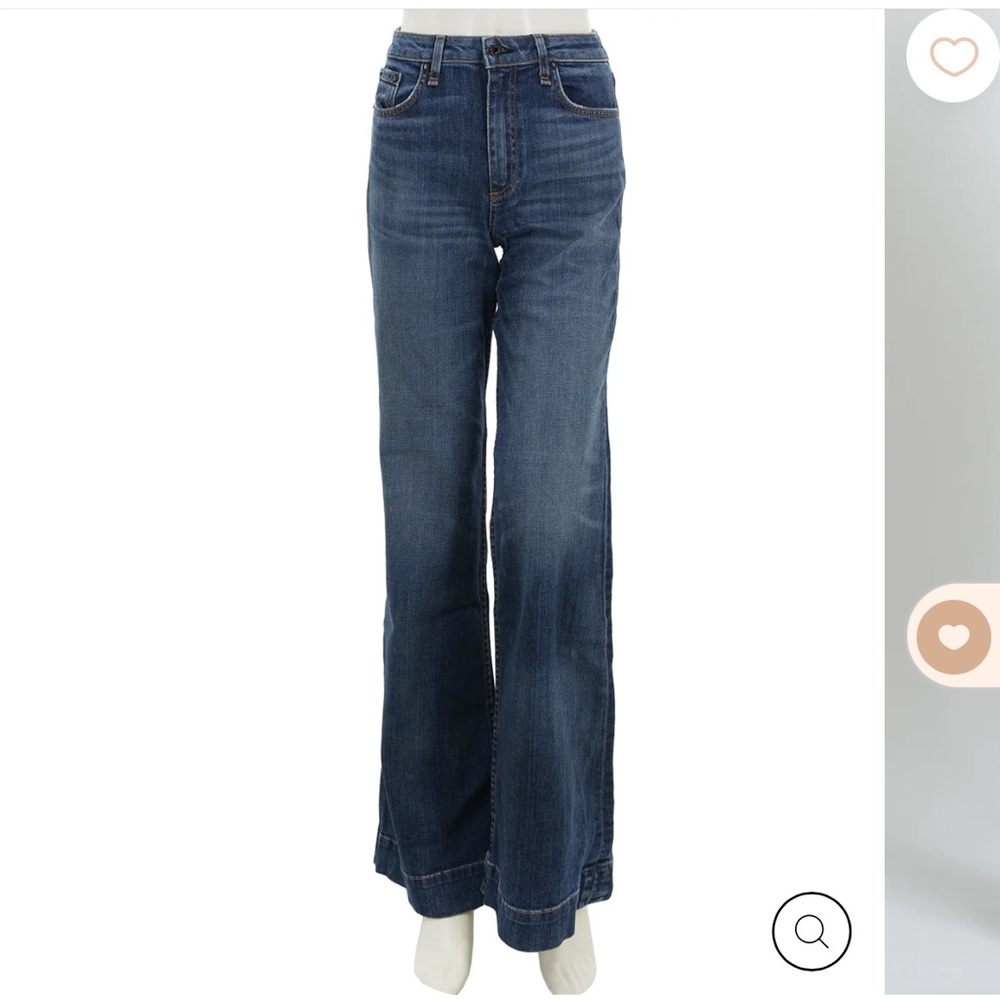 ASKK NY Juniper Blue Flare Wide Leg Jeans 28